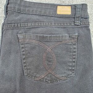 JORDACHE Women Black Ruby Straight Jeans Size 12 Premium‎ Cotton Spandex Blend